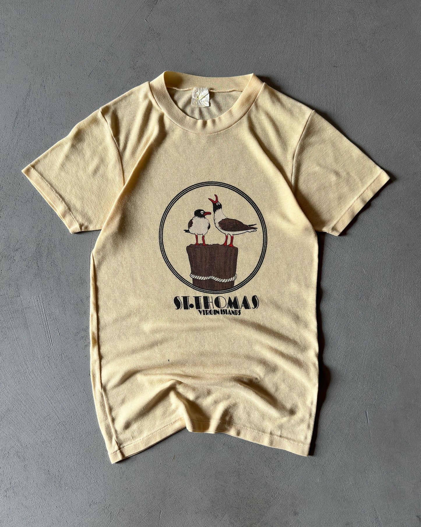 1980s - Tan "St.Thomas" T-Shirt - XS