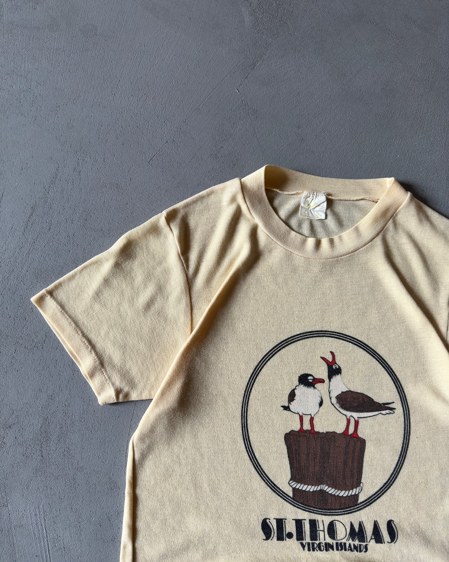 1980s - Tan "St.Thomas" T-Shirt - XS