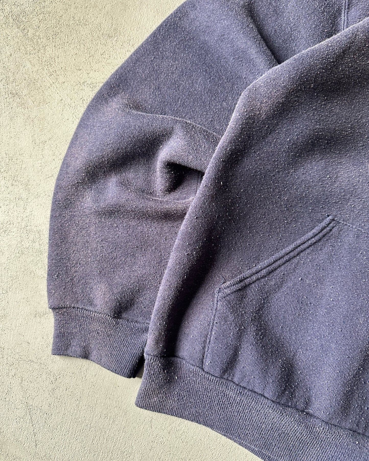 1980s - Faded Navy "Soccer" Russell Hoodie - S