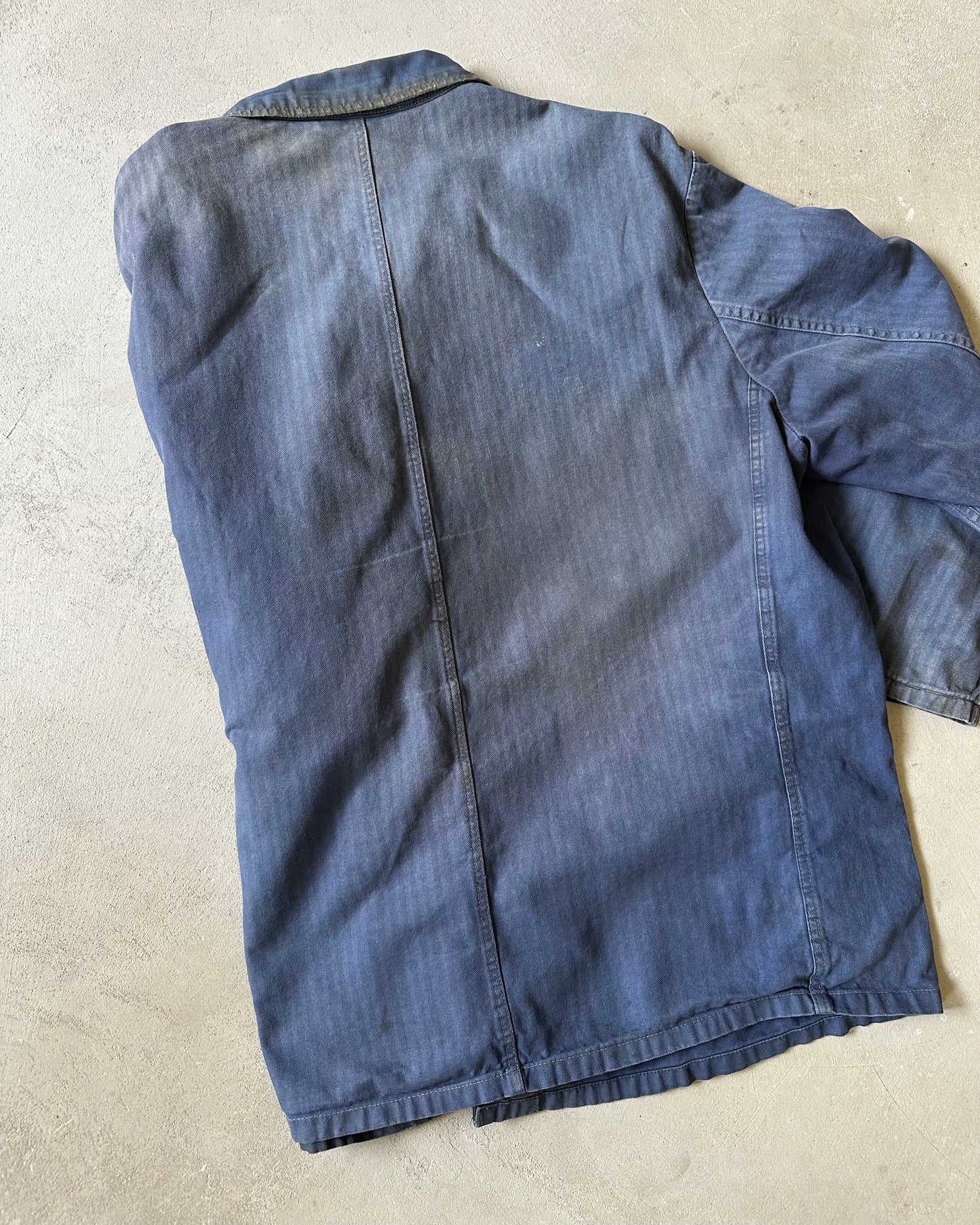 1970s - Distressed Navy HBT Euro Chore - XL(Short)