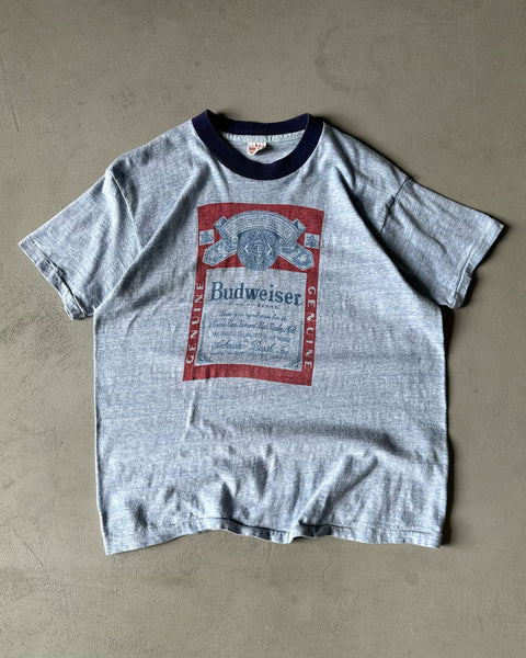 1970s - Blue Budweiser T-Shirt - M