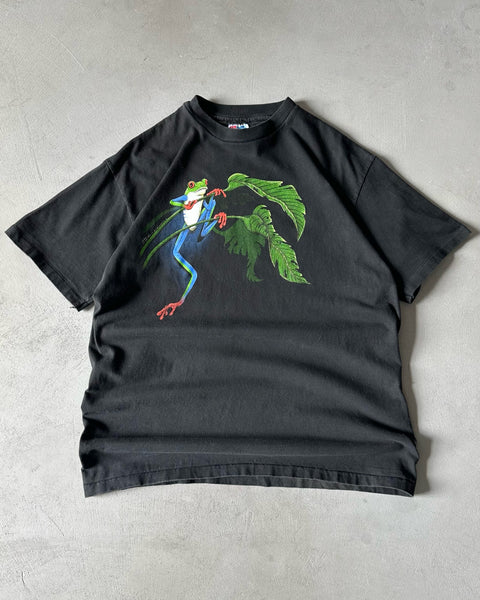 1990s - Black Frog T-Shirt - L