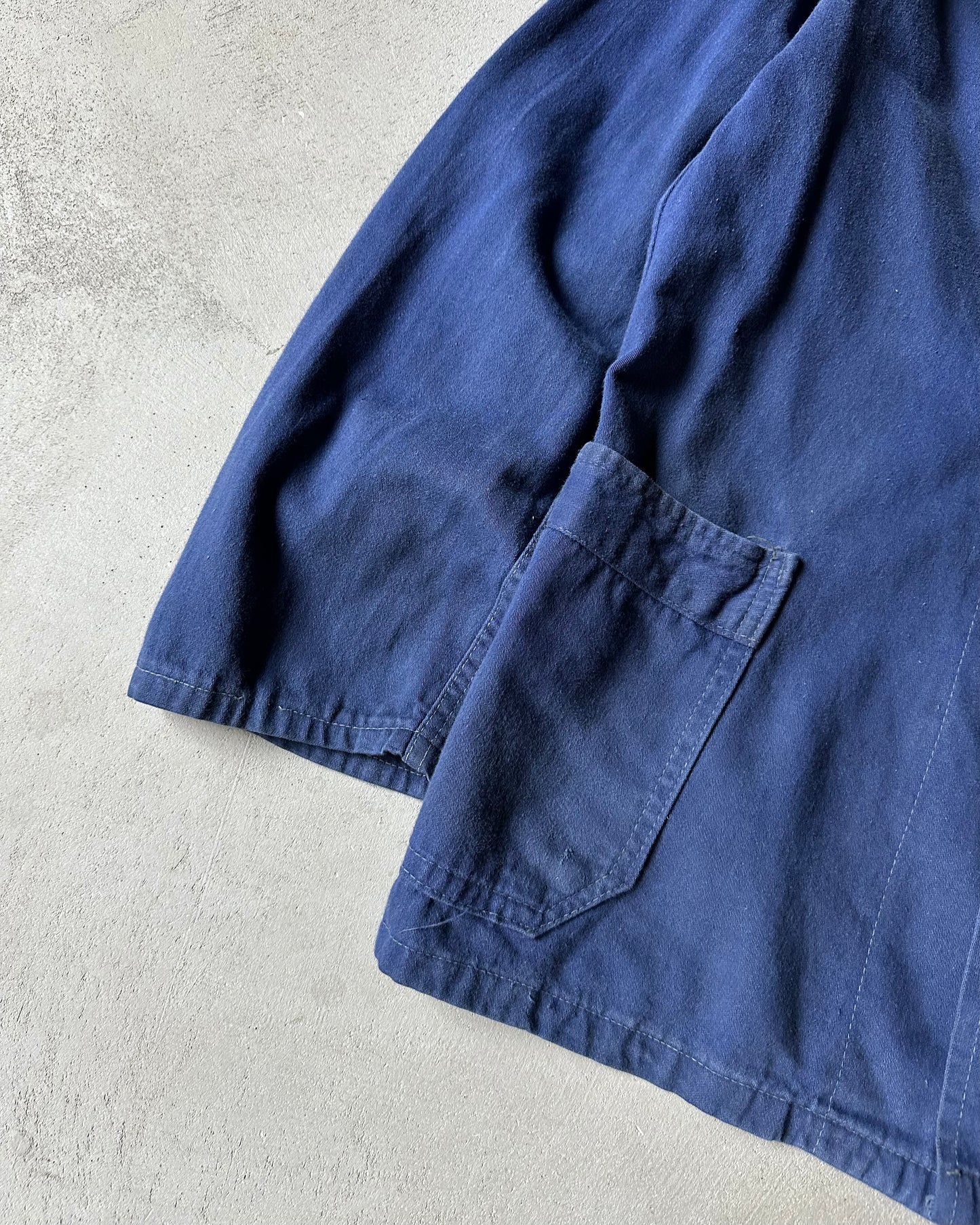 1960s - Blue Double Breasted Euro Chore - S/M