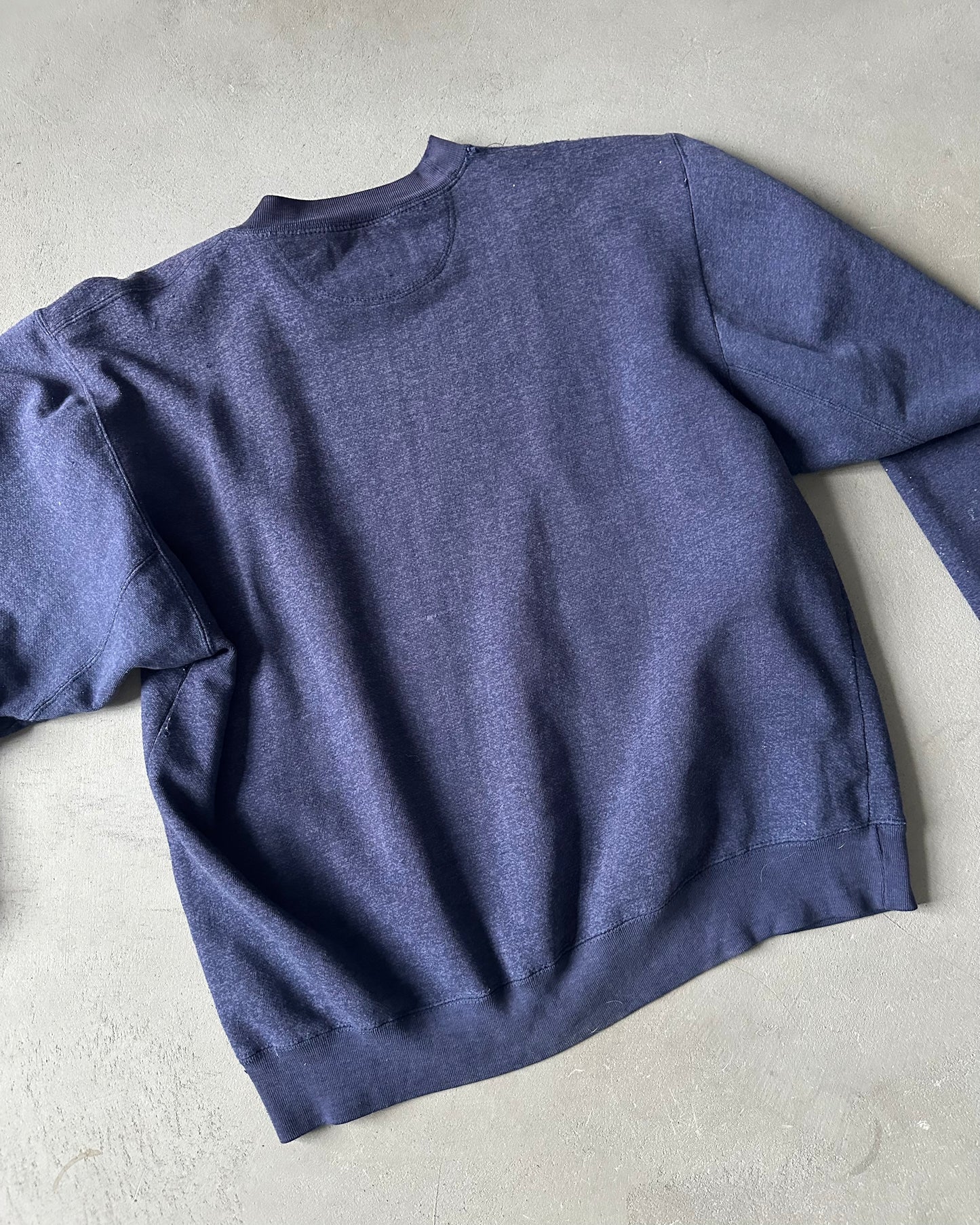 1980s - Distressed Navy New Hampshire Crewneck - L