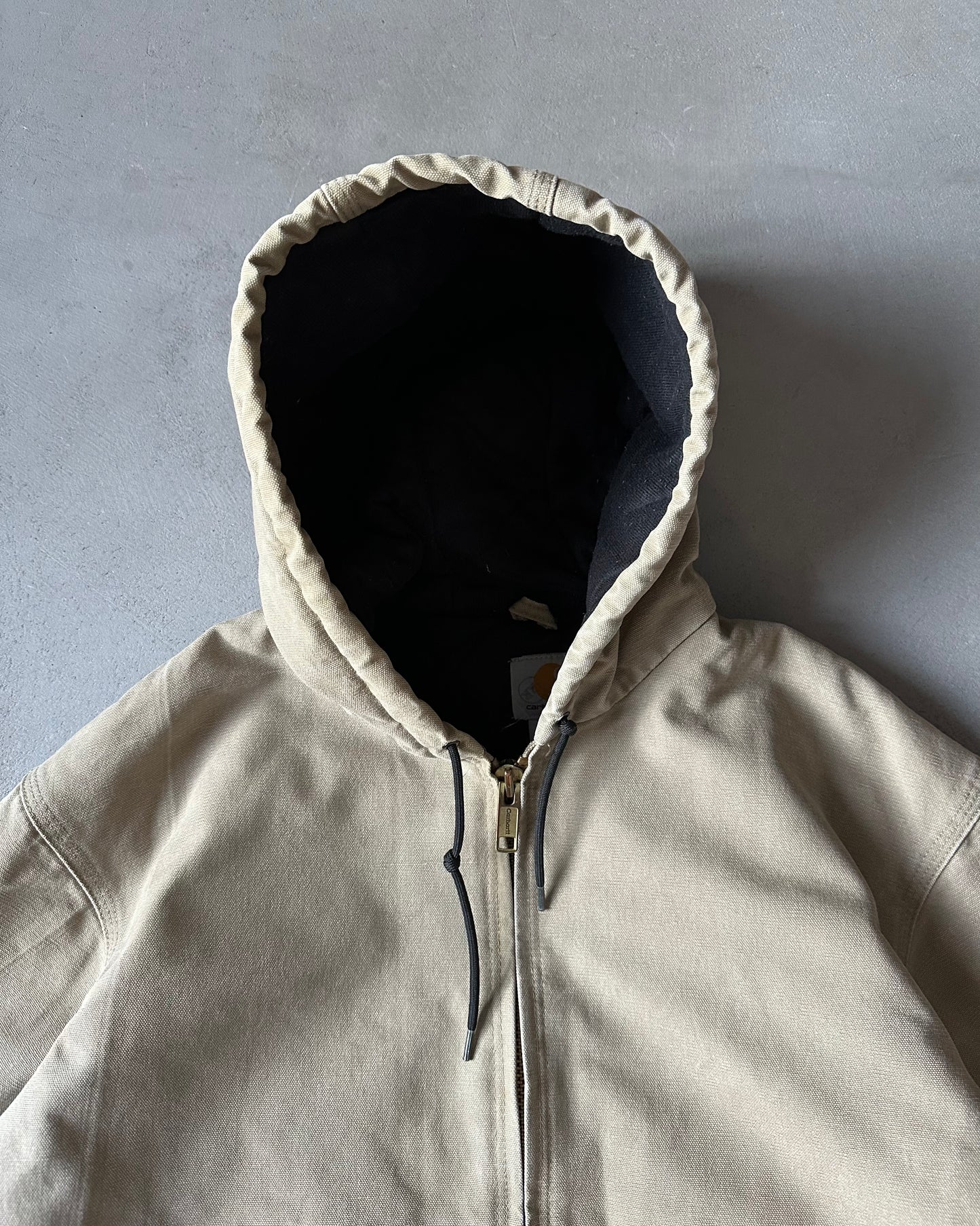 2000s - Beige Carhartt Hooded Jacket - L