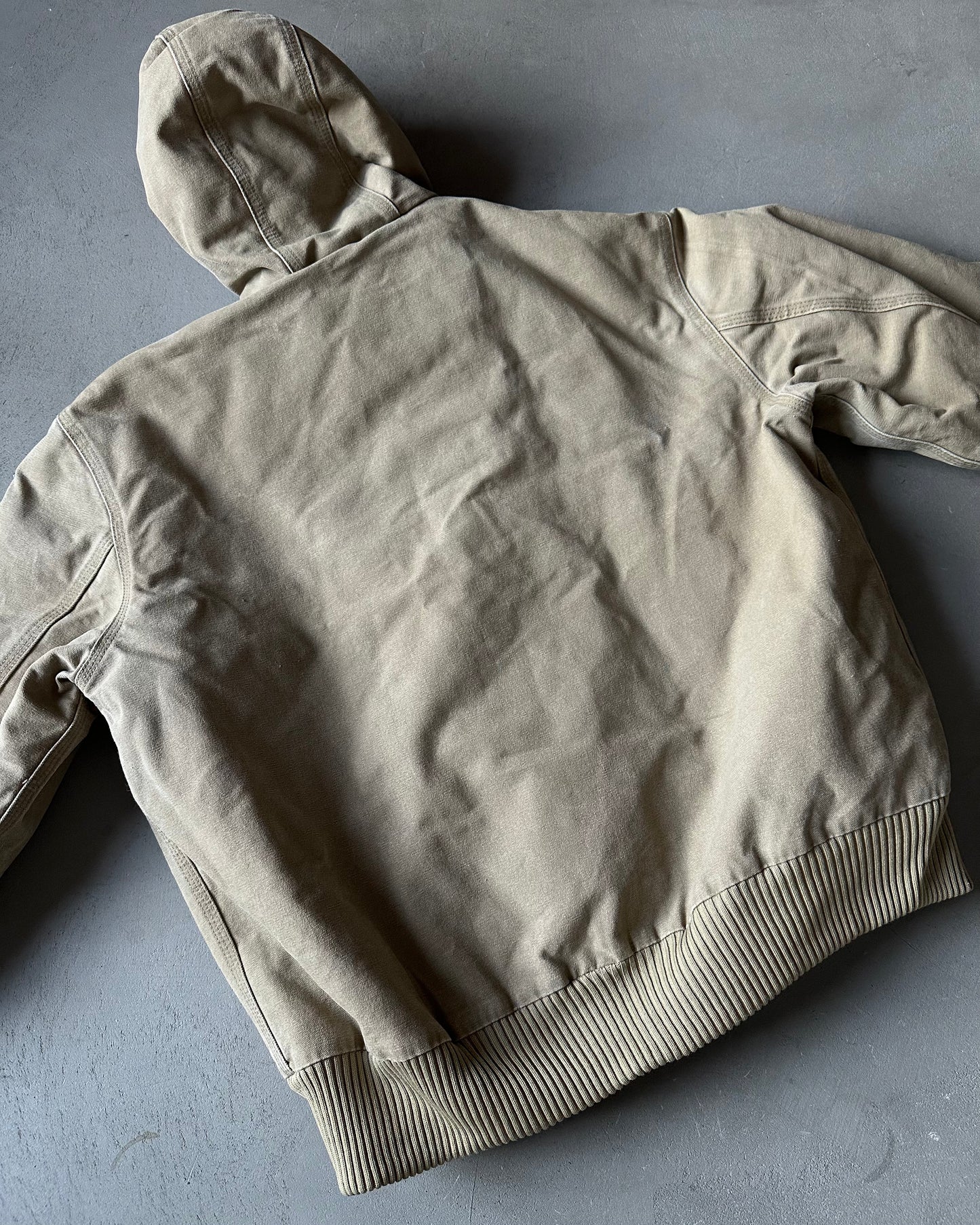 2000s - Beige Carhartt Hooded Jacket - L