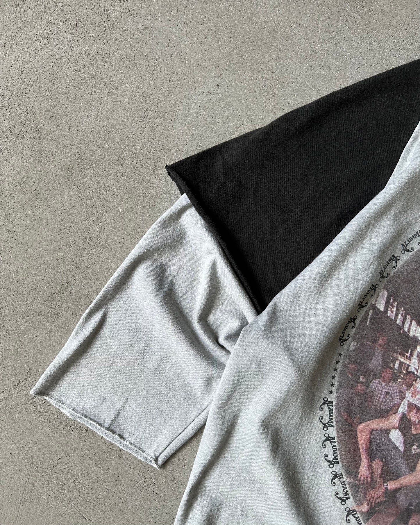 1980s - Grey/Black Alabama 3/4 Sleeves T-Shirt - S/M