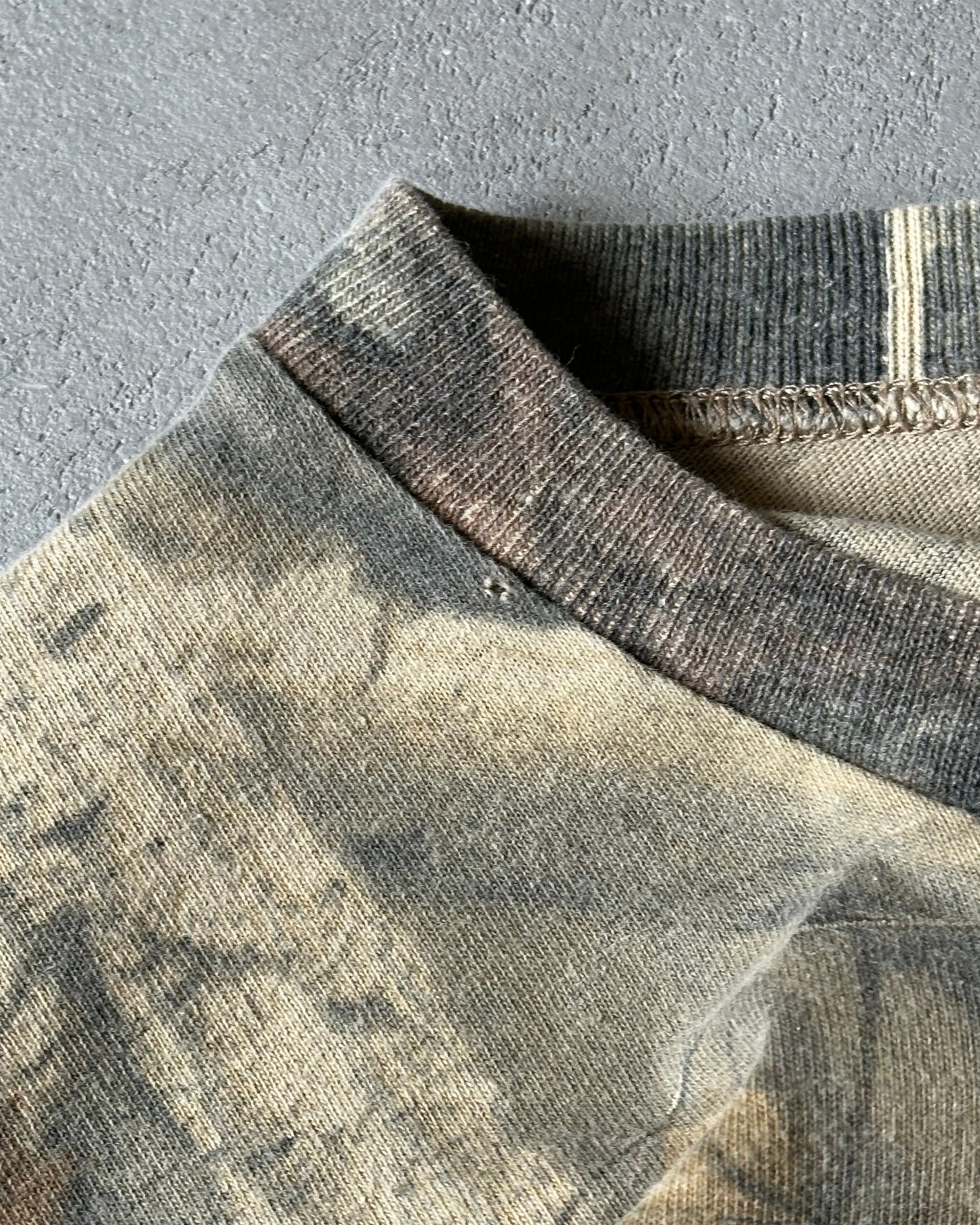 1990s - Camo Henley Longsleeve - M