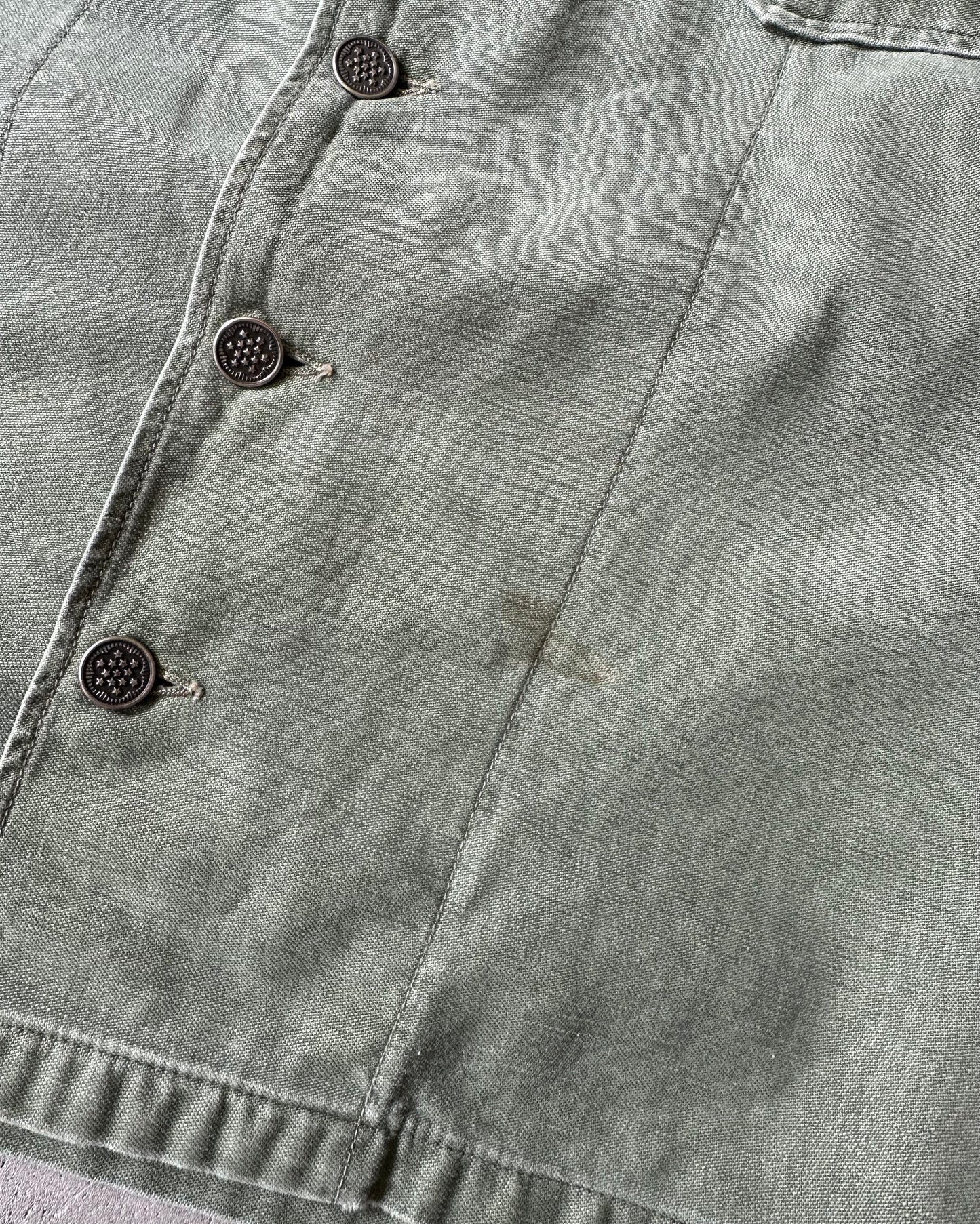 1960s - Green 13 Stars OG-107 Military Shirt - S