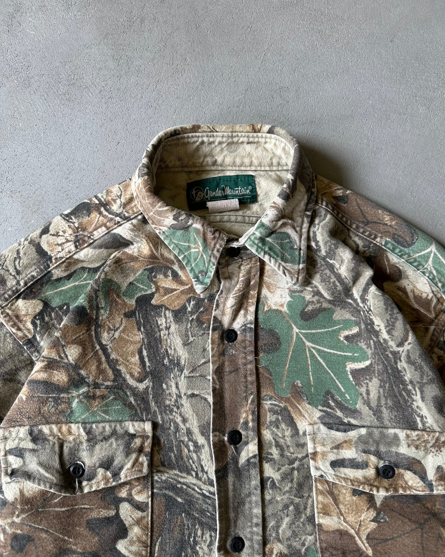 1990s - Camo Chamois Shirt - L