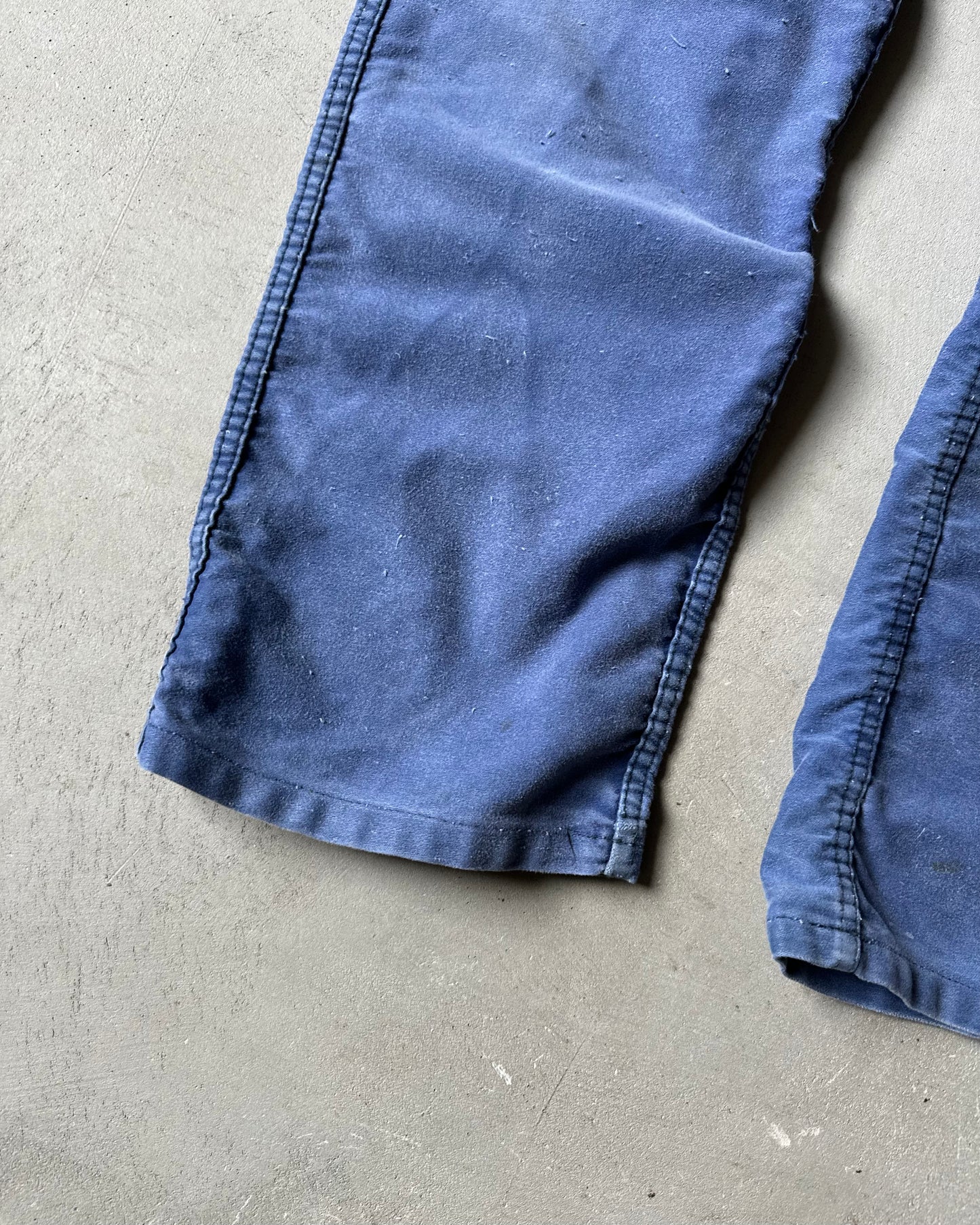 1970s - Distressed Blue Adolphe Lafont French Trousers - 32x31