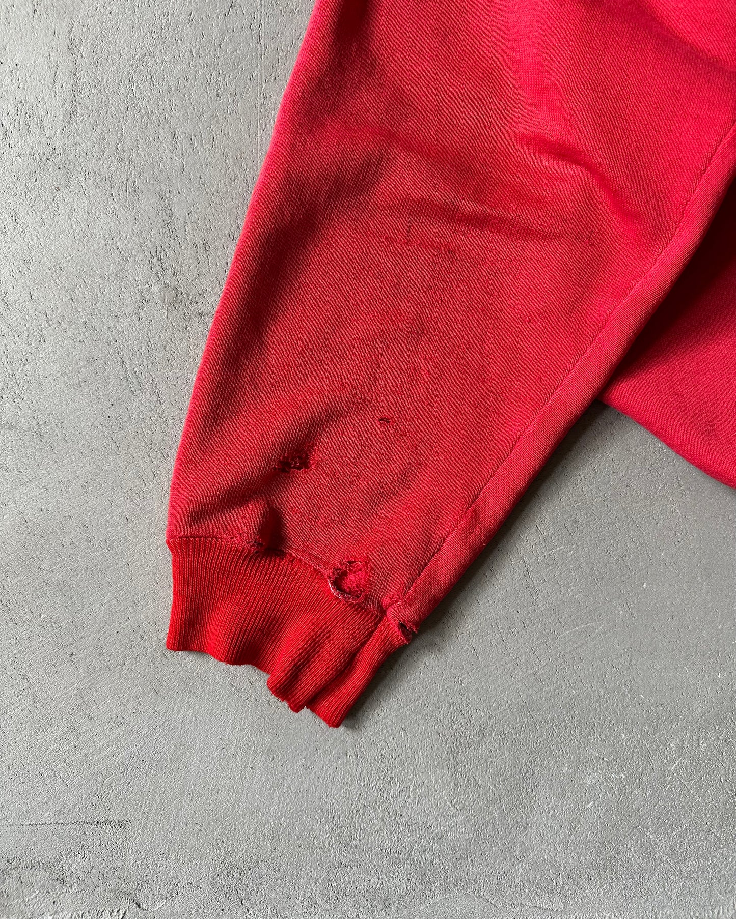 1970s - Distressed Red Big Reds Crewneck - S/M