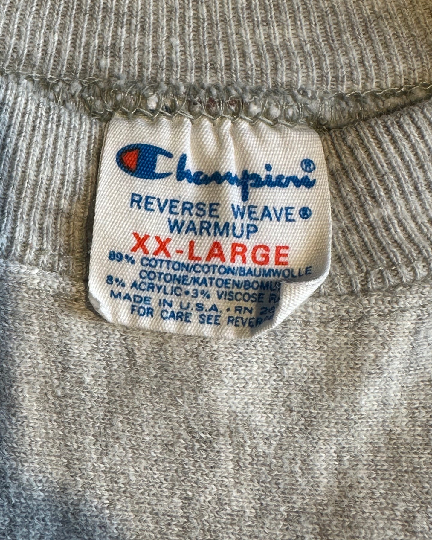 1980s - Grey Oklahoma Champion RW Warmup Crewneck - XL