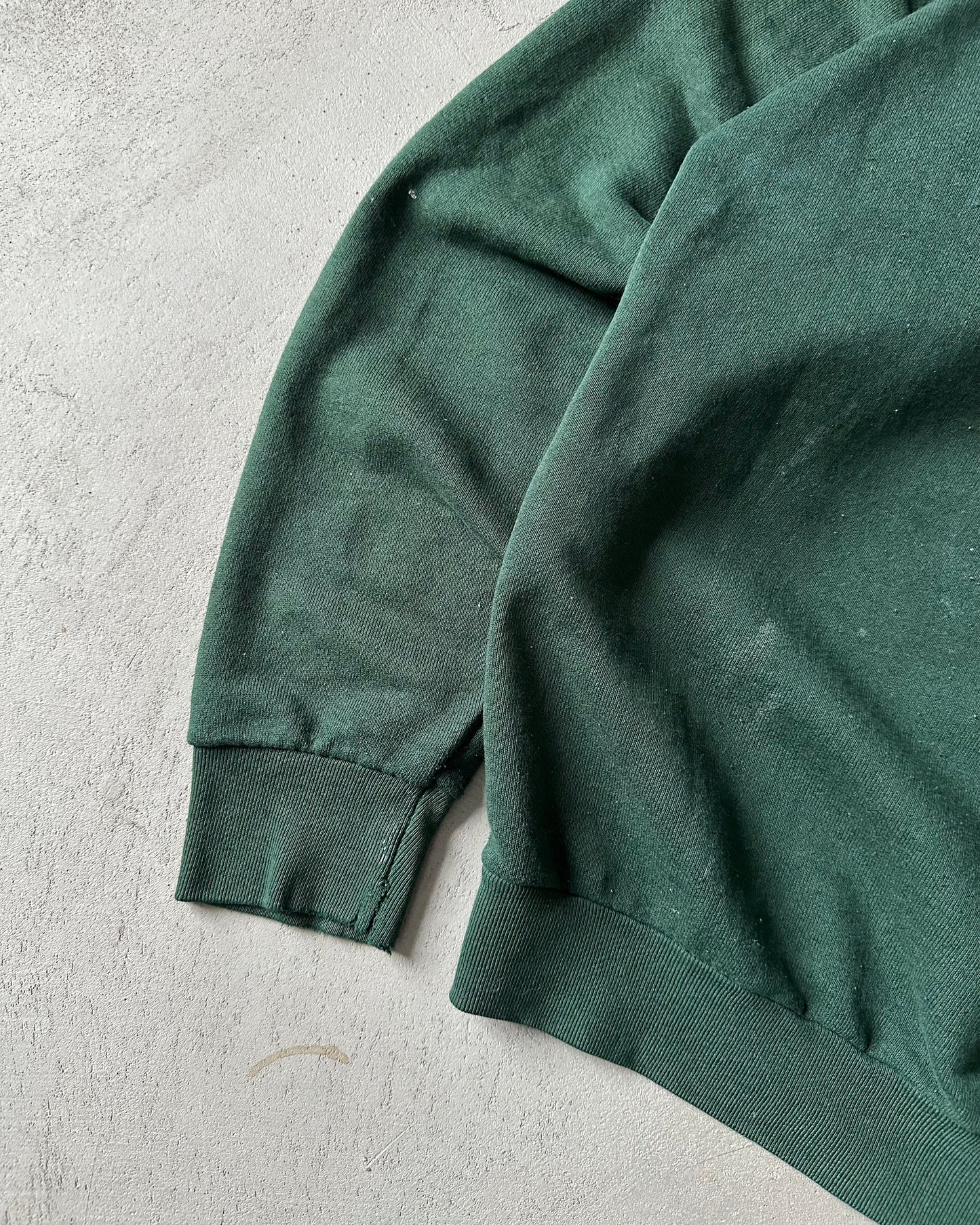 1990s - Distressed Green "Not Listening" Crewneck - L/XL