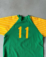 1980s - Green/Yellow "Penguin Point" Jersey - S/M