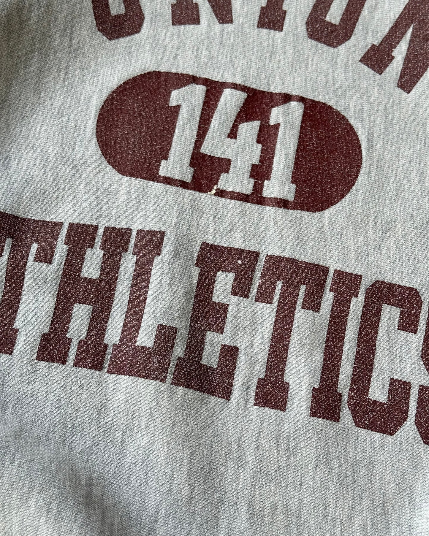 1990s - Distressed Grey Union Crewneck - M