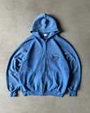 1980s - Faded Blue "Yellowstone" Zip Up Hoodie - S/M