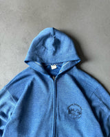 1980s - Faded Blue "Yellowstone" Zip Up Hoodie - S/M