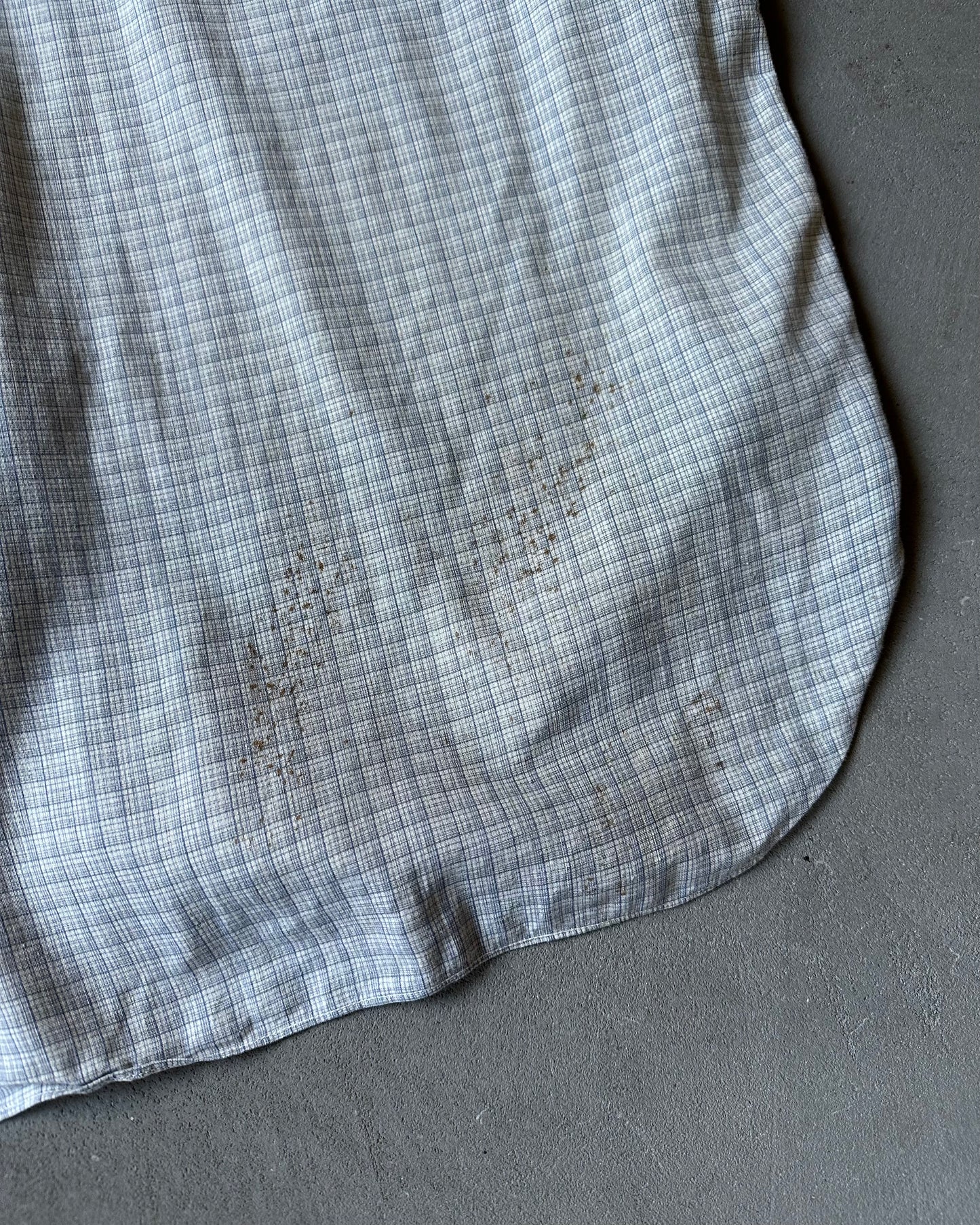 1950s - Light Blue Paragon Repaired Shirt - S