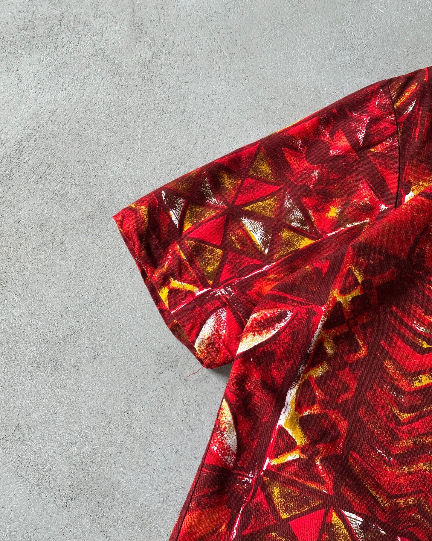 1970s - Red Jantzen Cuban Shirt - M