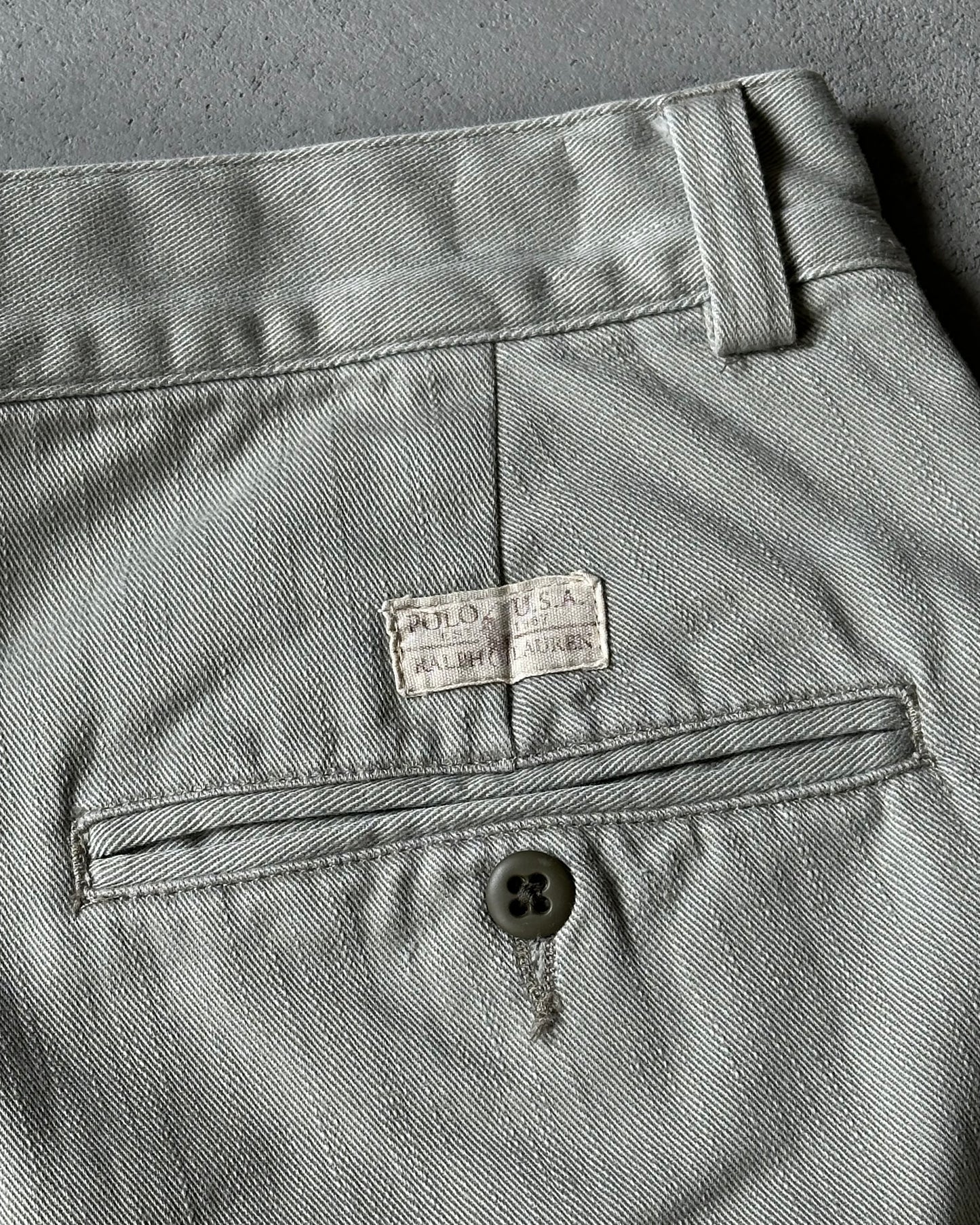 1990s - Grey/Beige Polo Chinos - 30x30