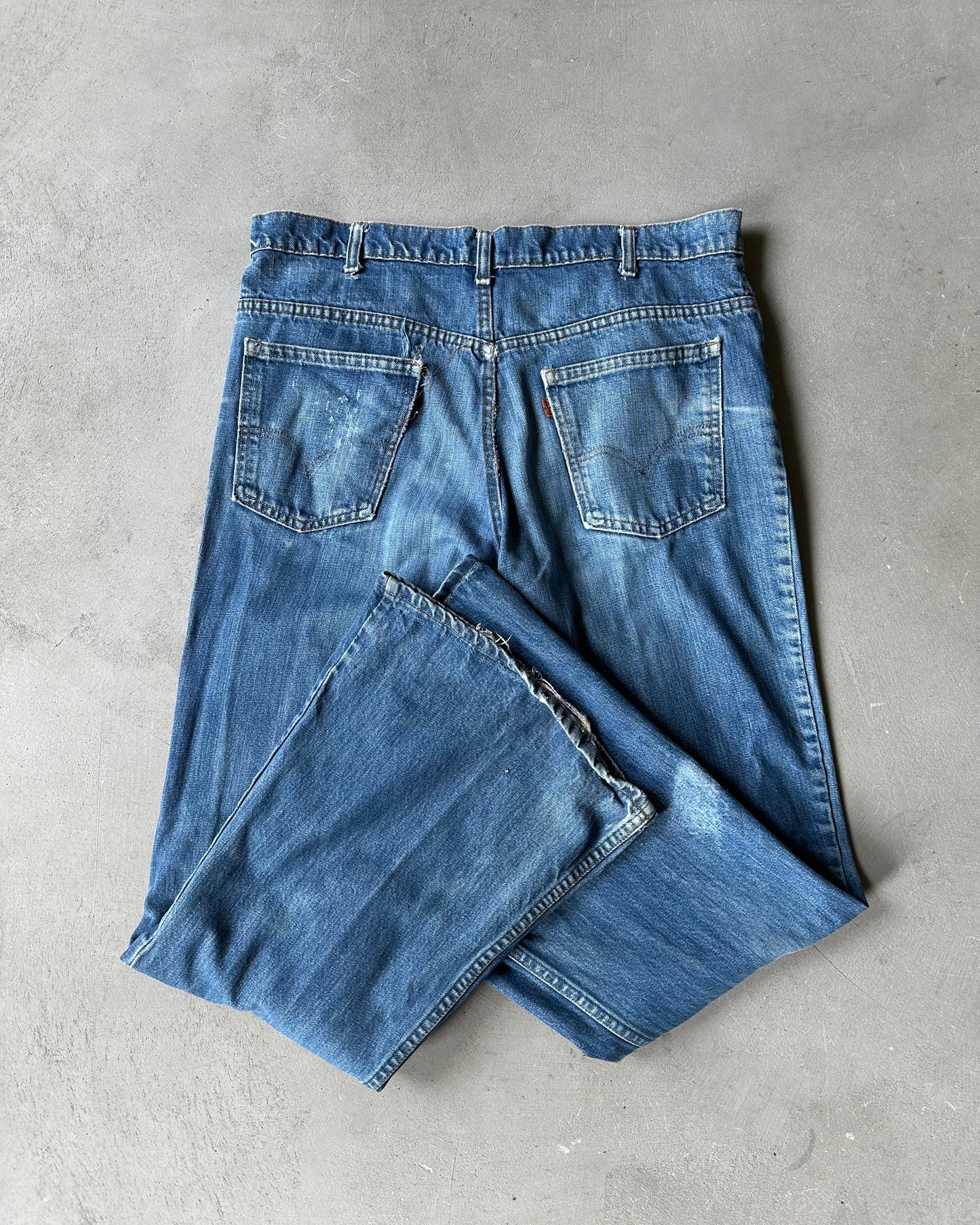 1970s - 684 Orange Tab Levi's Bell Bottoms Jeans - 35x33