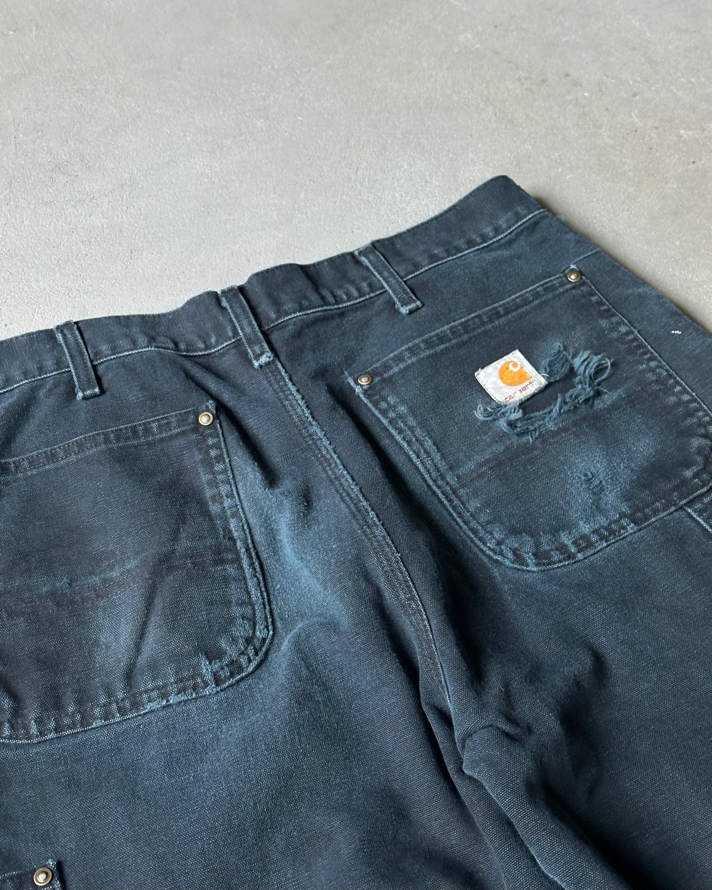 1990s - Faded Black Carhartt Cutoff Shorts - 32