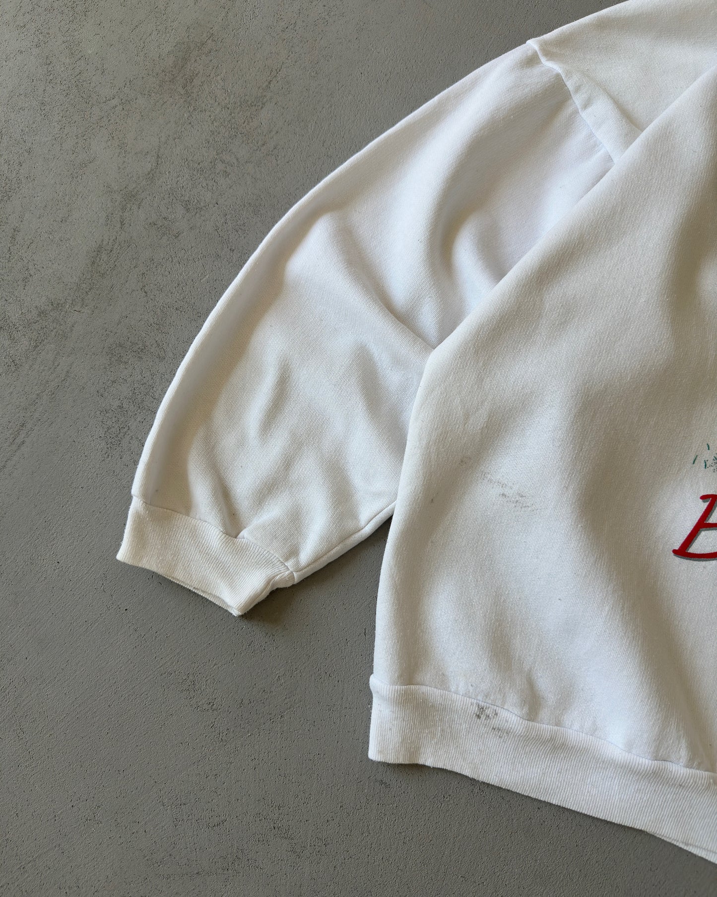 1980s - White Bull Sheet Crewneck - M