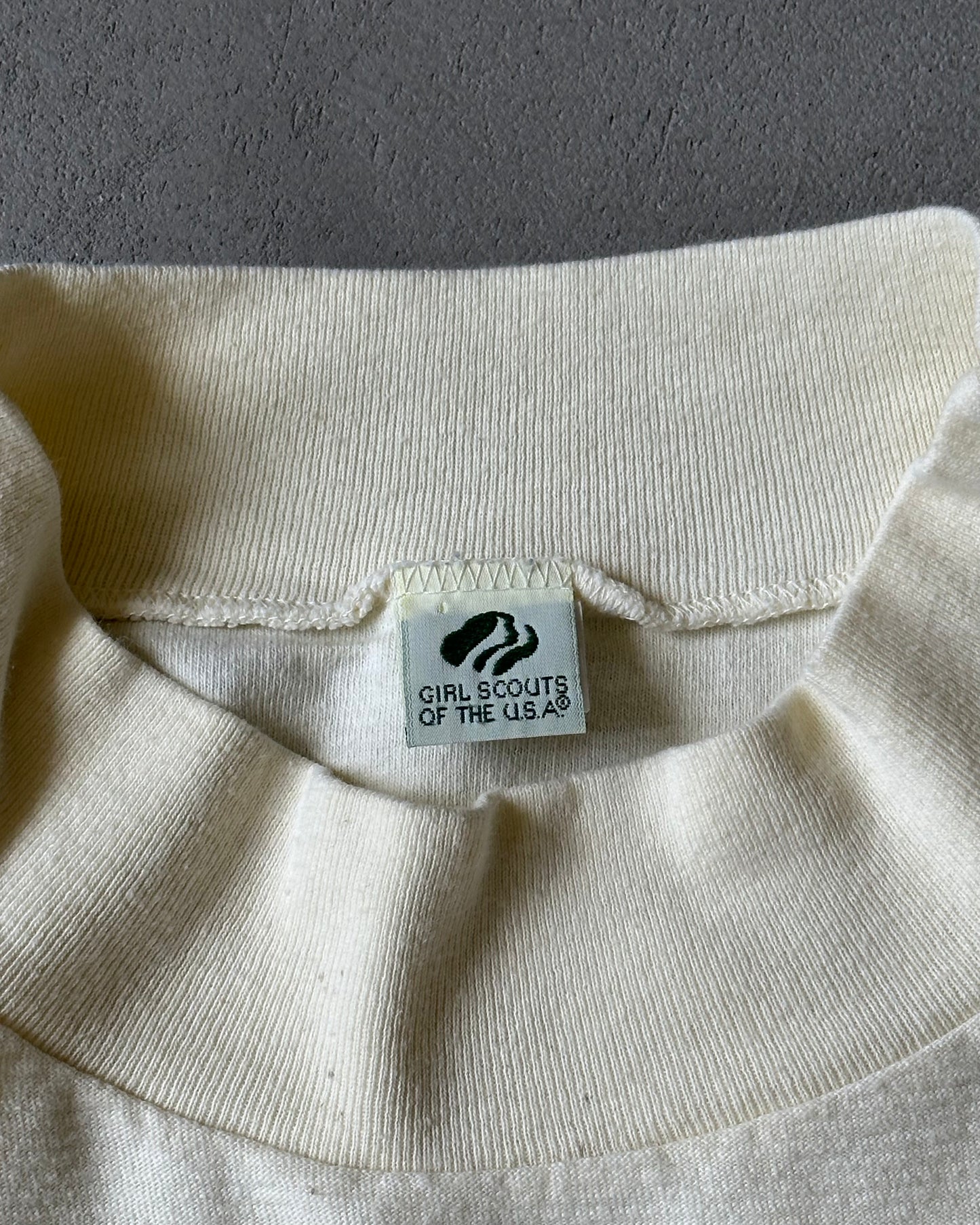 1990s - Light Yellow Girl Scouts Longsleeve - XL