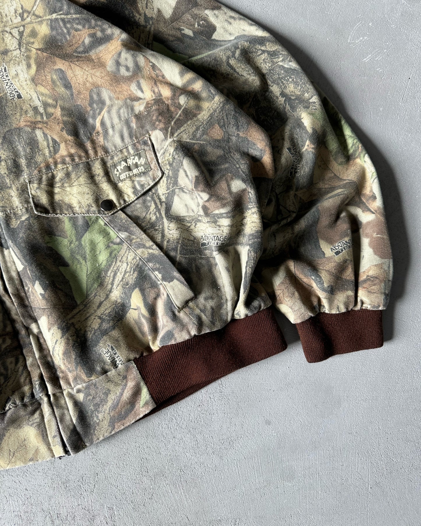 1990s - Camo Light Bomber Jacket - XL