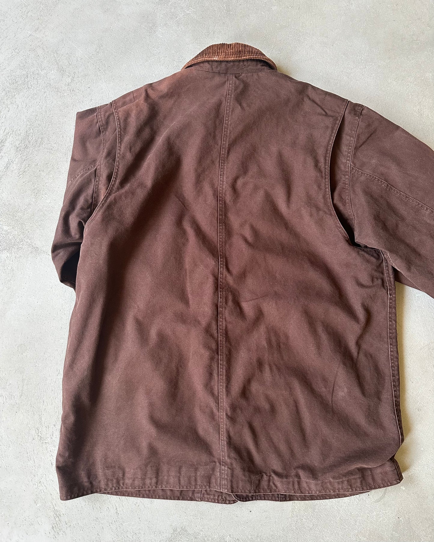 1990s - Brown Lands' End Chore Coat - L