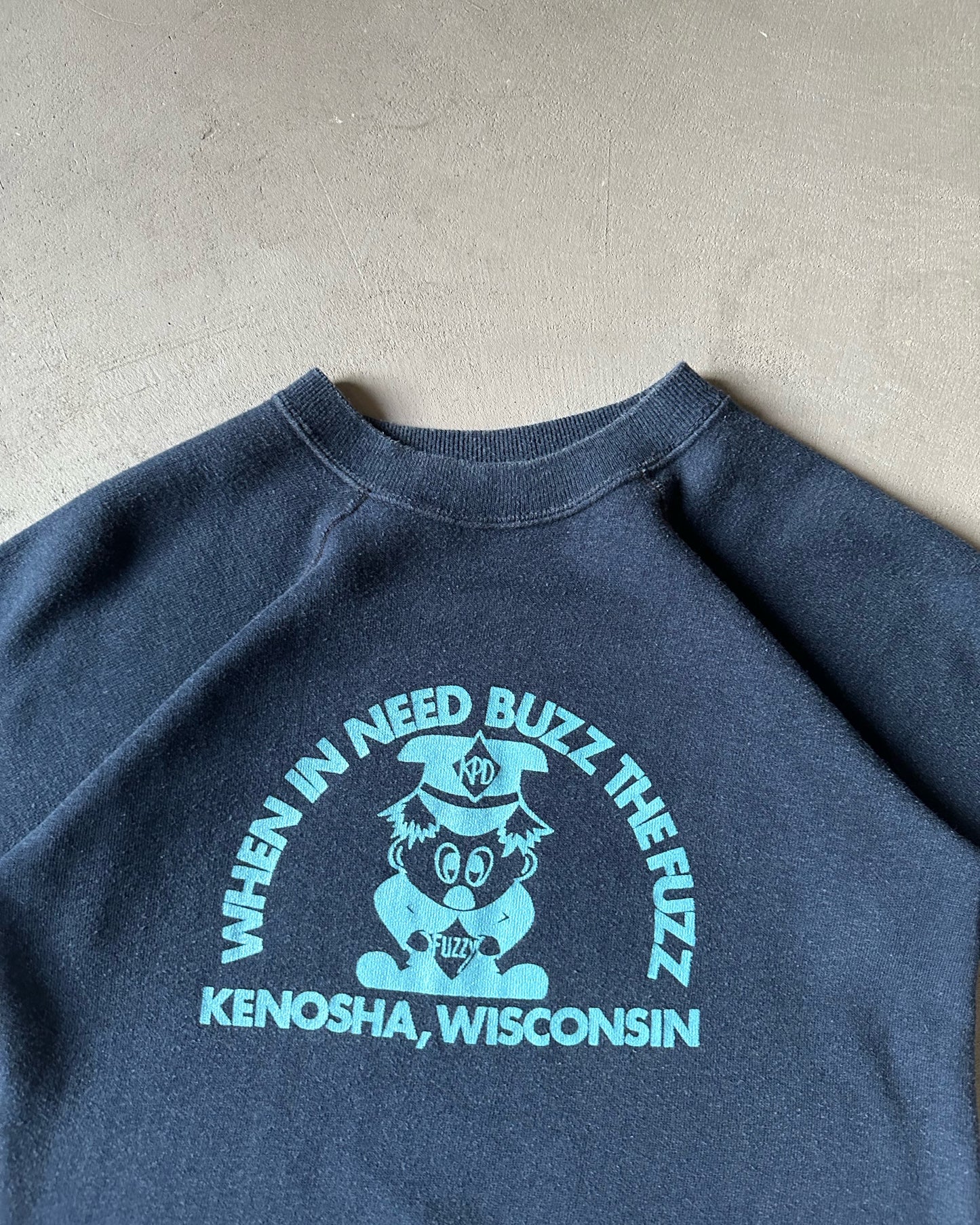 1970s - Navy "Buzz The Fuzz" Crewneck - XS
