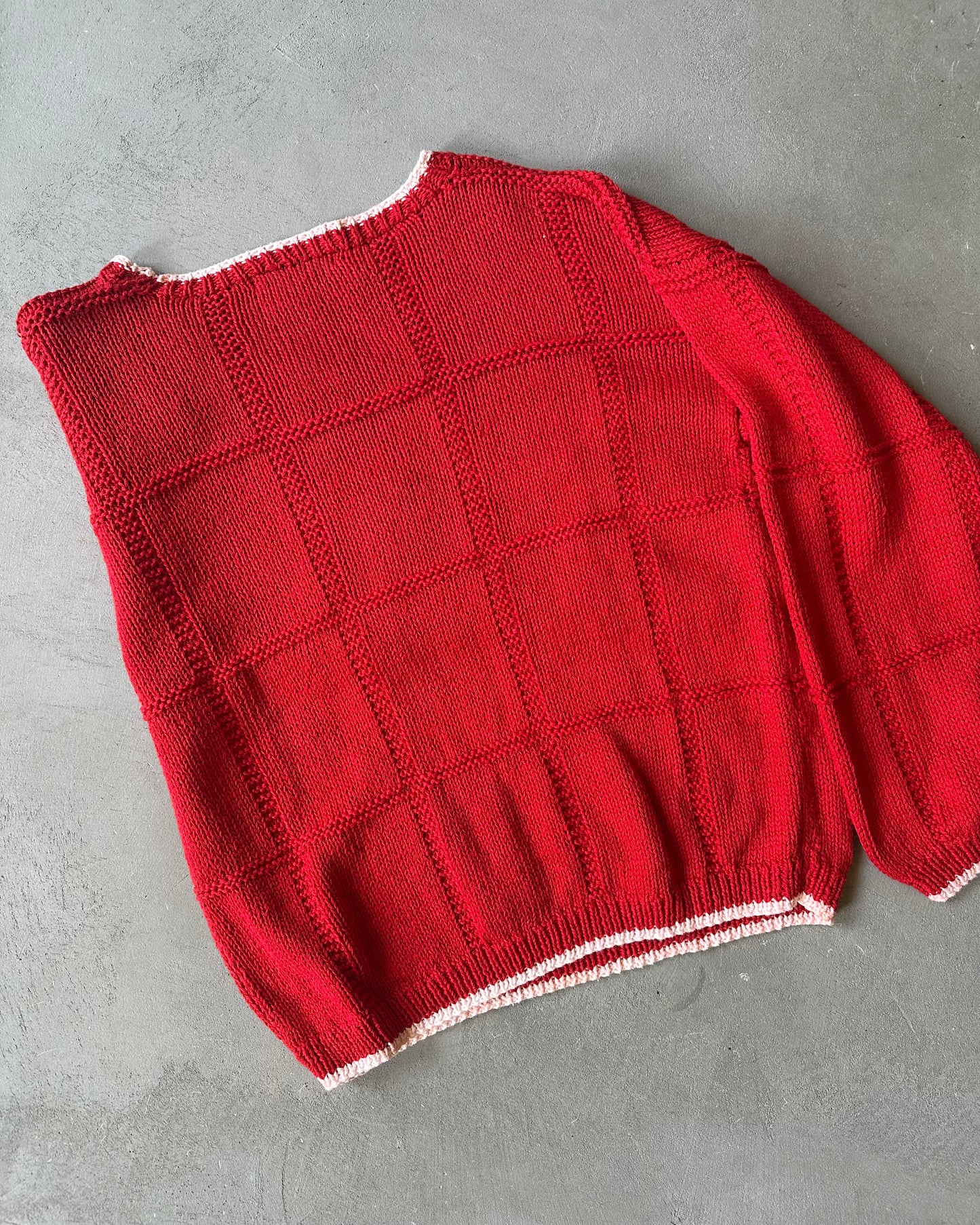 1990s - Red Nautical Sweater - (W)L