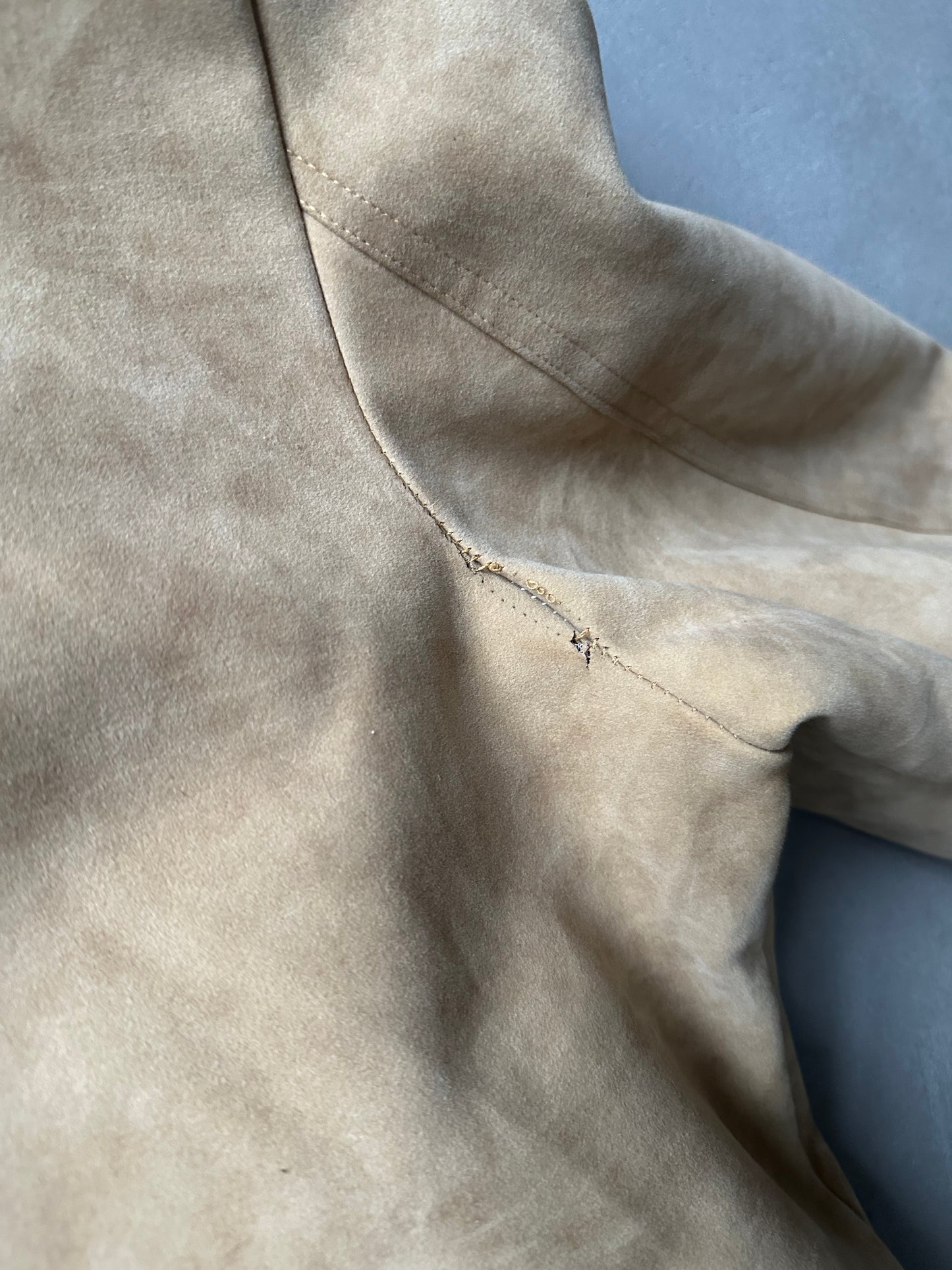Années 1980 - Blouson imitation sherpa John Deere beige - L