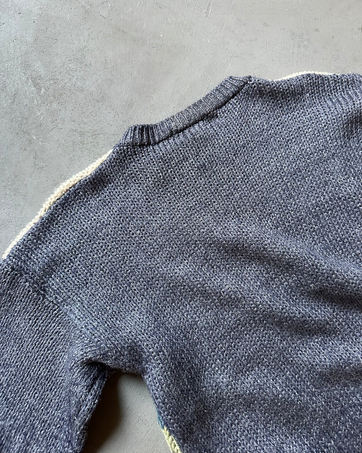 1990s - Blue/Multi Fair Isle Sweater - (W)L