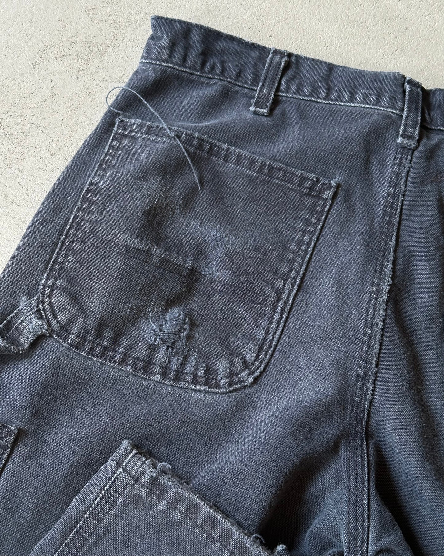 2000s - Distressed Nayy Carhartt Work Pants - 31x29
