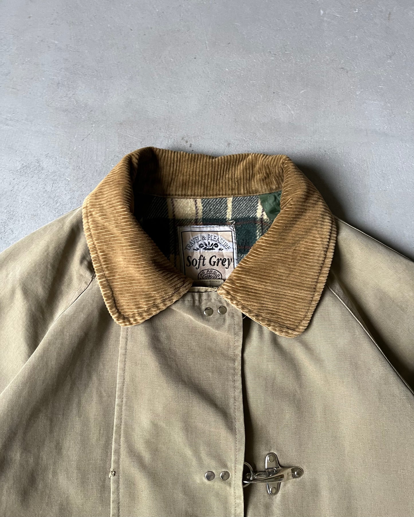 1990s - Tan Fireman Coat - L/XL