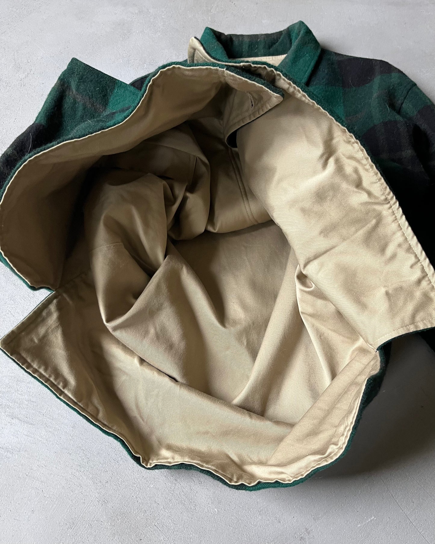 1990s - Green/Black Polo RL Reversible Coat - XL