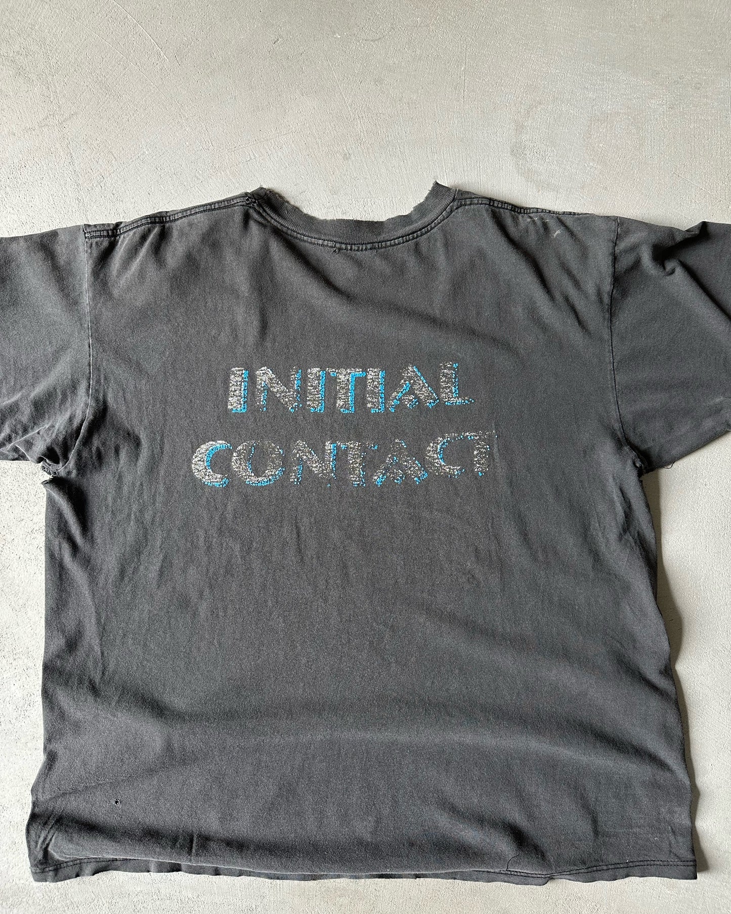 1990s - Distressed Black Sheik T-Shirt - XL