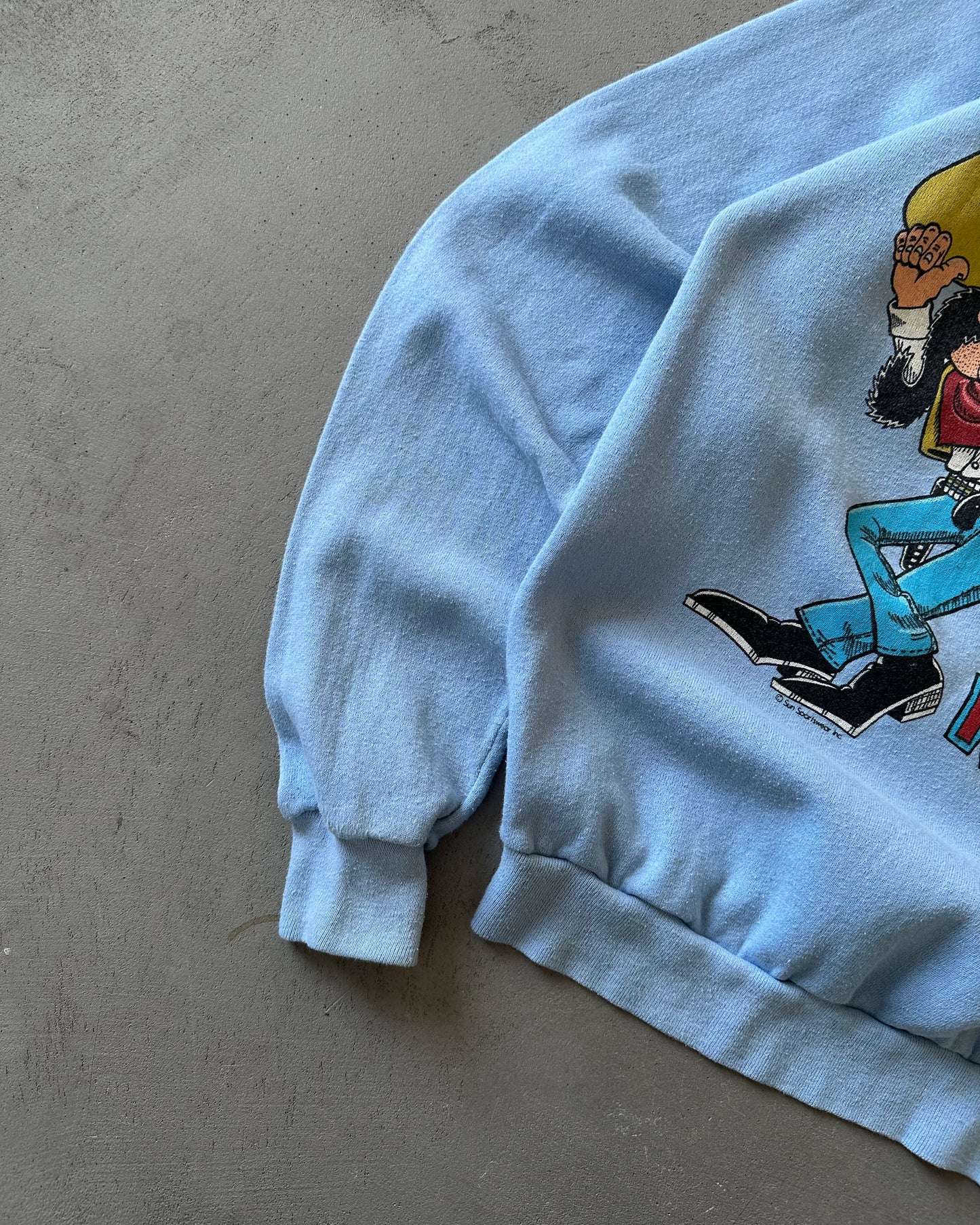 1980s - Light Blue "Nasty" Crewneck - M