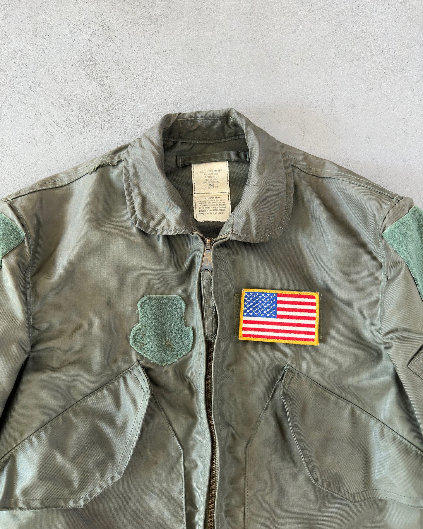 1980s - Green Alpha Industries Flyer's Jacket - S