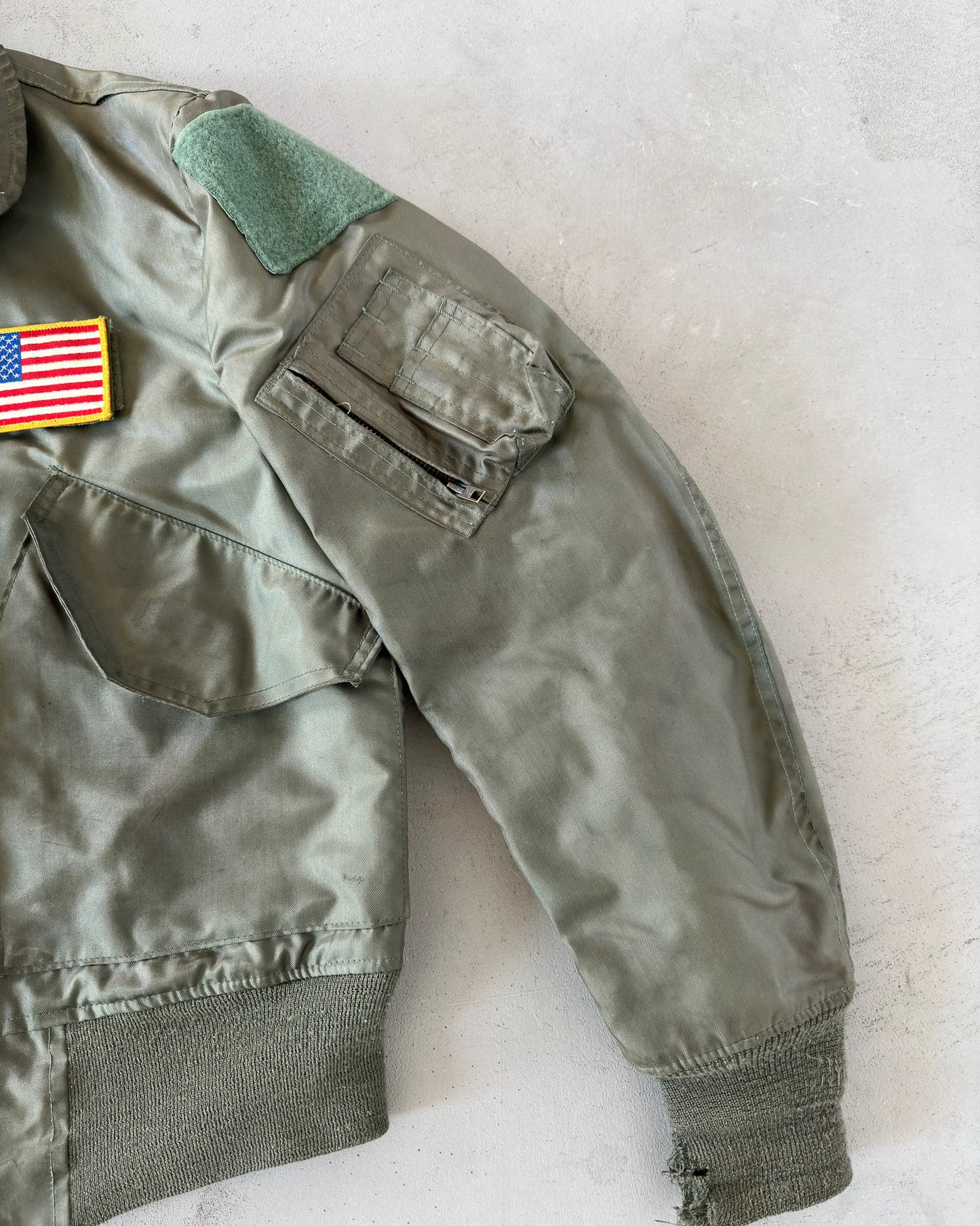 1980s - Green Alpha Industries Flyer's Jacket - S