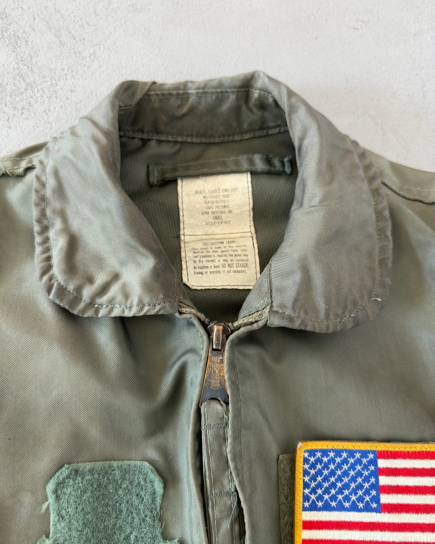 1980s - Green Alpha Industries Flyer's Jacket - S
