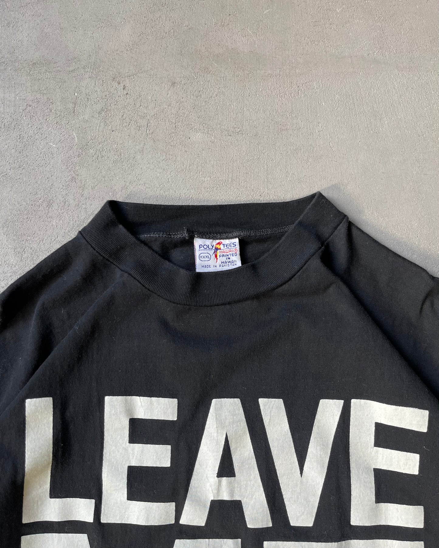 1990s - Black "Leave Me Alone" T-Shirt - XL