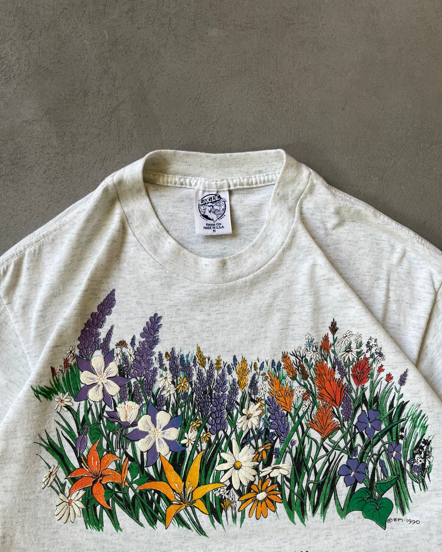 1990s - Ash Grey Lake Placid T-Shirt - M