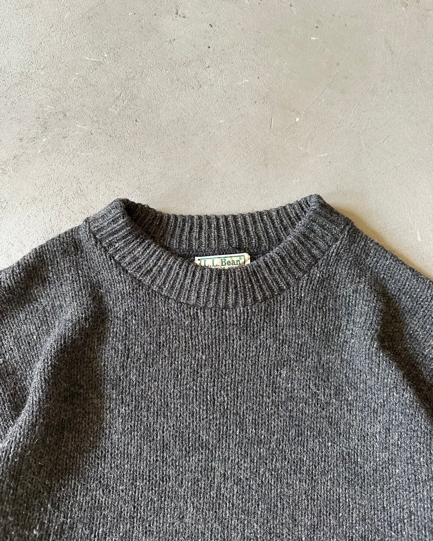 1980s - Charcoal L.L.Bean Wool Sweater - M