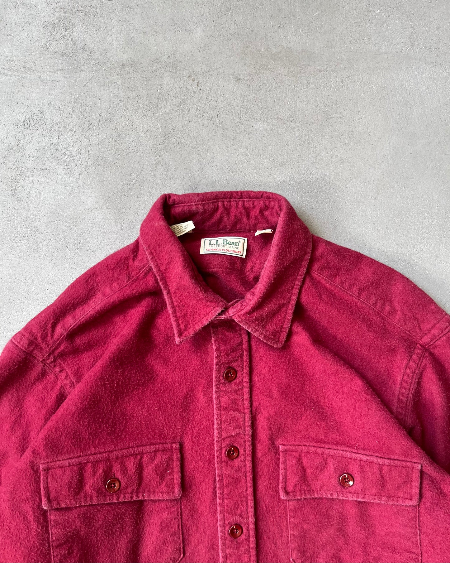 1990s - Red L.L.Bean Chamois Shirt - L