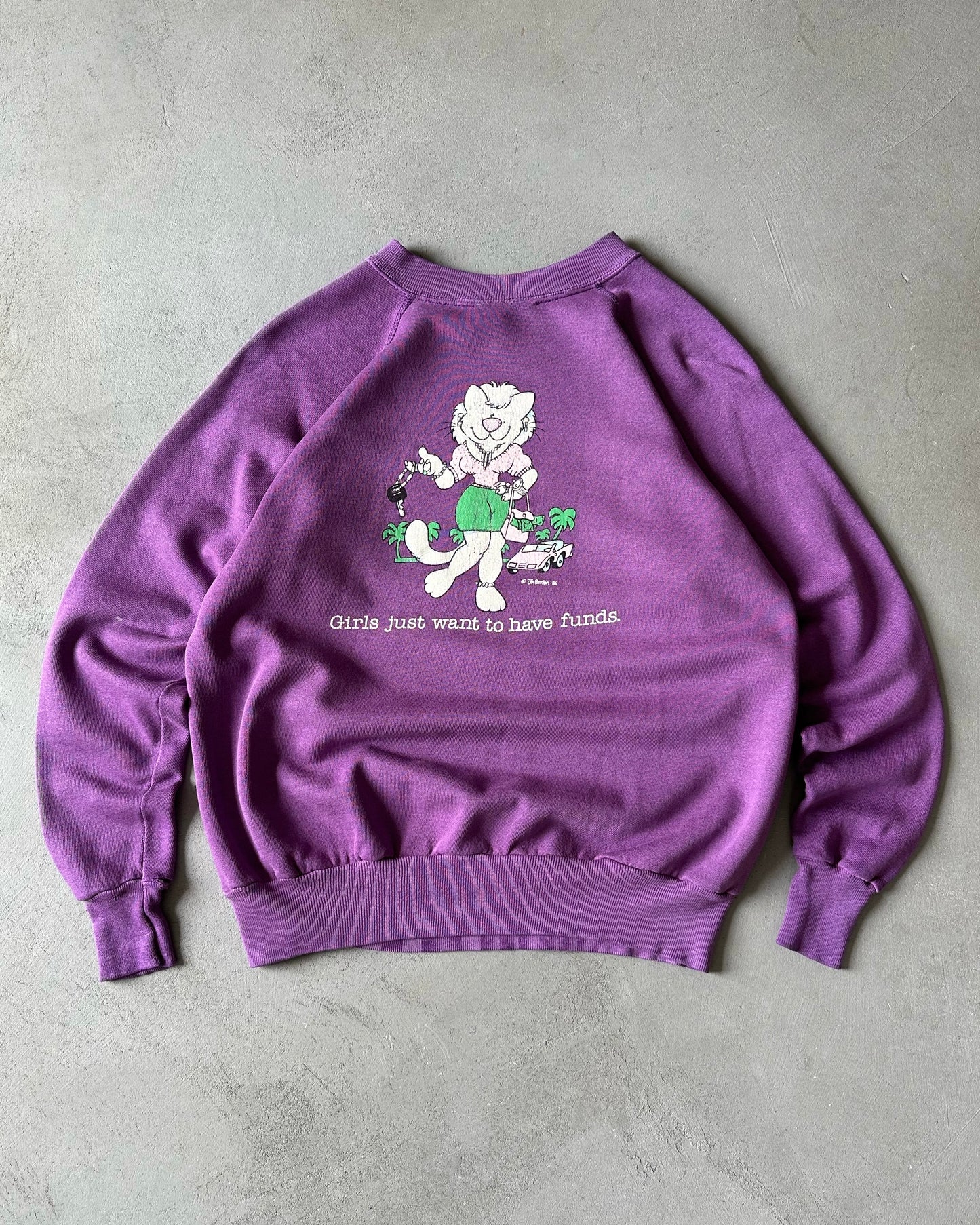 1980s - Purple "Have Funds" Crewneck - S
