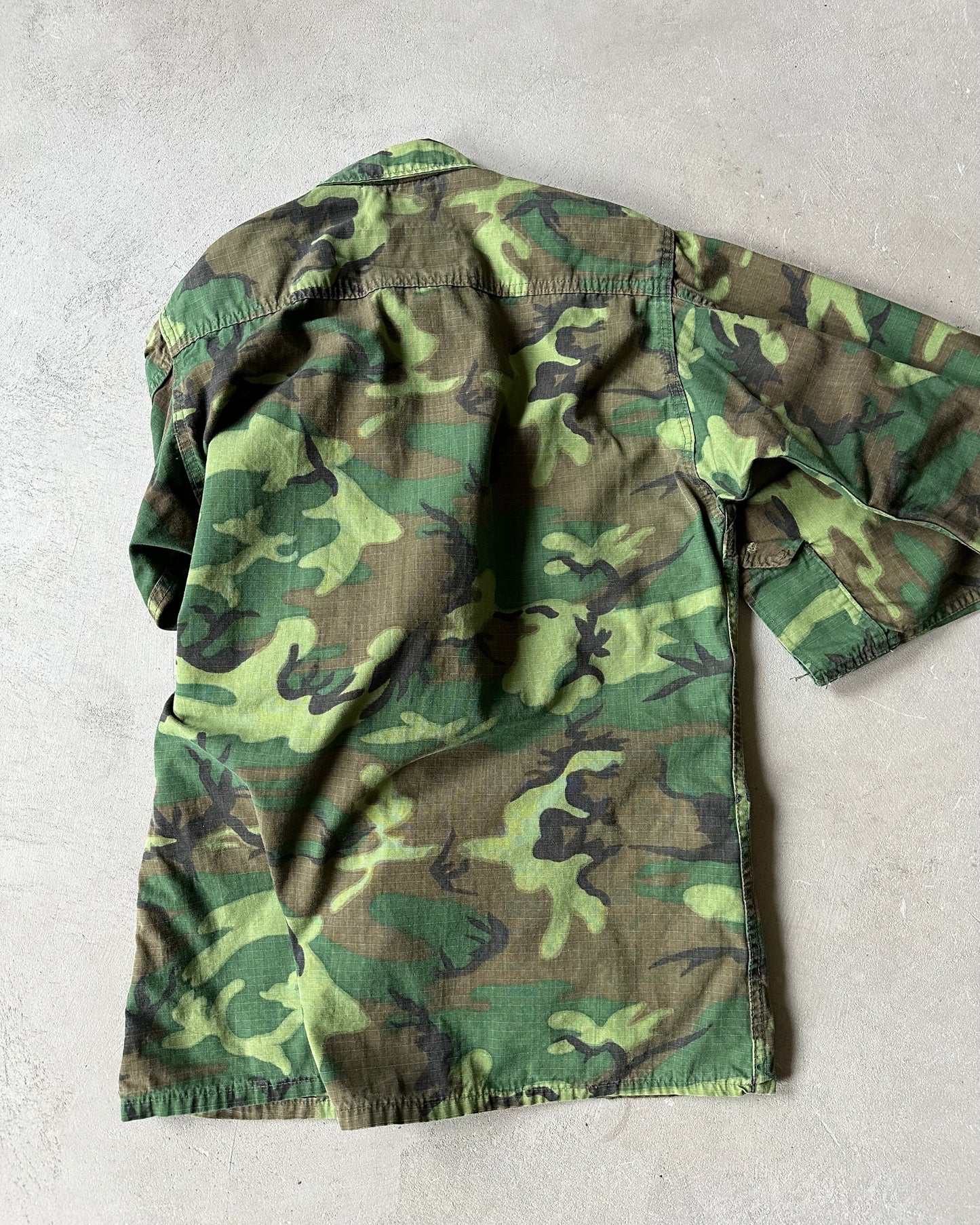 1960s - Camo USMC Jungle Overshirt - S