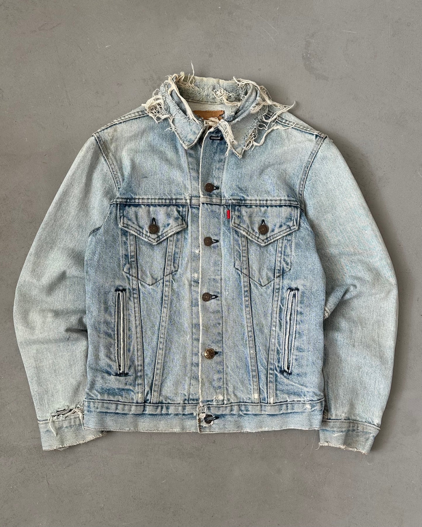 1980s - Distressed Levi's Type III Jeans Jacket - S